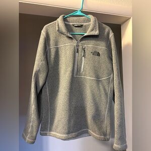 The North Face Heather Gray Quarter-Zip Fleece